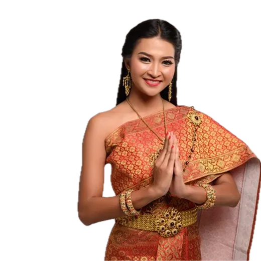 Thai therapist offering a traditional welcome