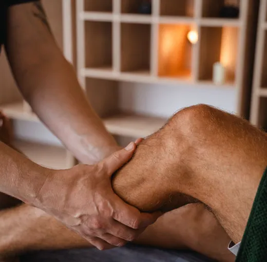 Athlete receiving a sports massage